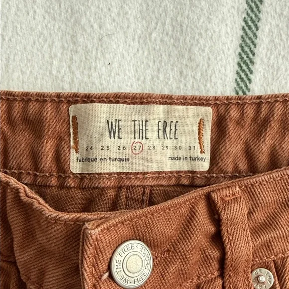 We The Free Rust Distressed Mini Skirt - Picture 3 of 3